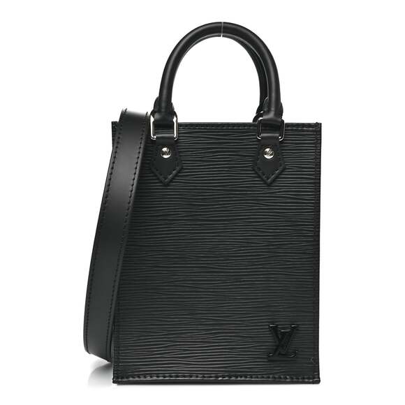 Louis Vuitton Epi Petit Sac Plat Black #238047L13B